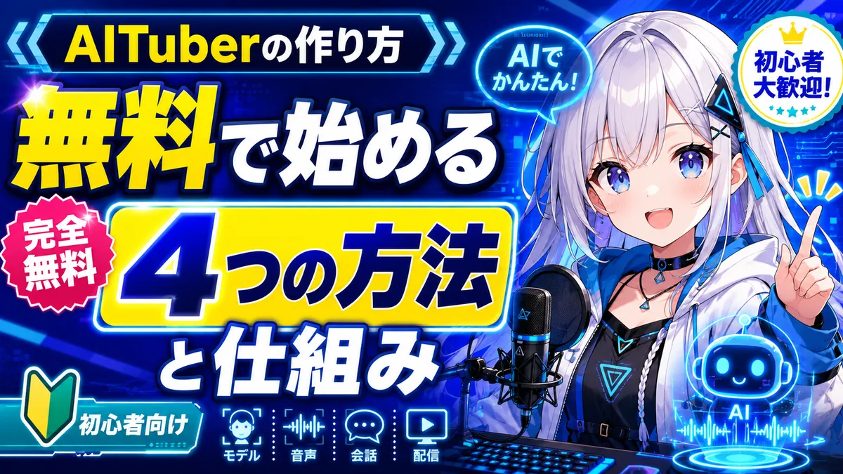 AITuberの作り方｜無料で始める4つの方法と仕組み
